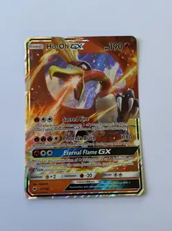 Pokemon Ho-Oh GX Ultra Rare Holo 21/147 SM Burning Shadows 2017 HP 190 - Image 1