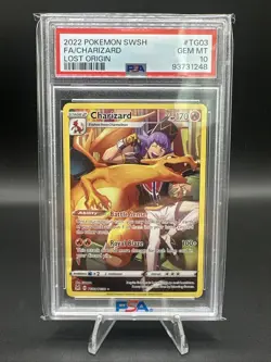 PSA 10 Gem Mint 2022 Pokemon SWSH Lost Origin FA/Charizard #TG03 - Image 1
