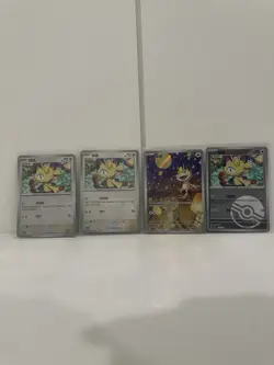 Pokemon TCG Meowth 4 Card Lot Chinese CBB3C Holo Foil Full Art 2025 - Image 1