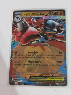 Pokemon TCG Mega Lucario EX Double Rare Holo Me01 Mega Evolution 077/132 - Image 1
