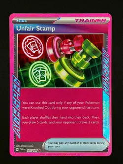 Unfair Stamp 165/167 ACE SPEC Rare Twilight Masquerade Pokemon Near Mint - Image 1
