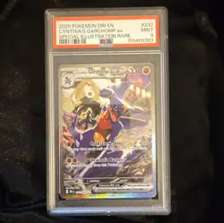 Pokemon Cynthia's Garchomp ex 232/182 Sv10 Destined Rivals SIR Holo PSA 9 - Image 1
