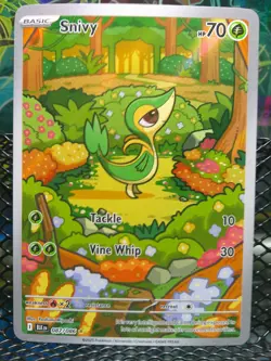 Snivy Illustration RARE 087/086 Black Bolt Pokemon English NM - Image 1