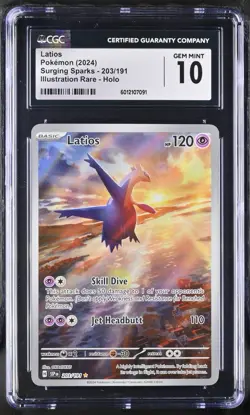 Pokemon Surging Sparks - Latios 203/191 - Illustration Rare Holo - CGC 10 - Image 1