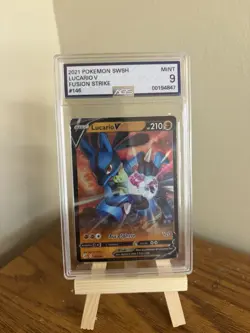 Pokemon TCG Lucario V Fusion Strike 146/264 Ultra Rare Holo AGS 9 English - Image 1