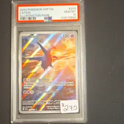 Pokemon TCG Latios 203/191 Sv08 Surging Sparks IR Holo EN PSA 10 - Image 1