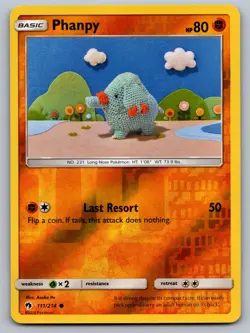Phanpy 111/214 Lost Thunder Pokemon Lightly Played - Image 1