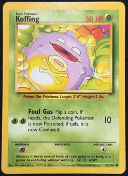 Koffing 51/102 - Base Set - LP - Pokemon TCG - 1999 - Image 1