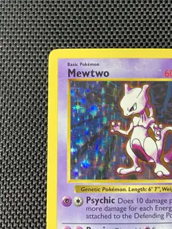 1999 Vintage Pokemon Mewtwo Base Set Shadowless Holo Rare #10/102 LP/MP - Image 3