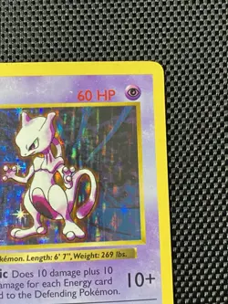 1999 Vintage Pokemon Mewtwo Base Set Shadowless Holo Rare #10/102 LP/MP - Image 4