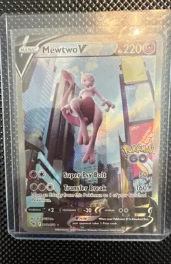 Mewtwo V (Alternate Full Art) 072/078 Pokemon GO Holo - Image 1
