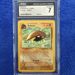 1999 POKEMON FOSSIL 1ST EDITION #50 KABUTO CGC 7 - Image 1