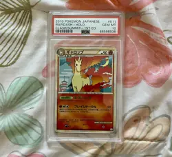 2010 POKEMON JPN CLASH AT THE SUMMIT #011 RAPIDASH-HOLO 1st Edition PSA 10 - Image 1