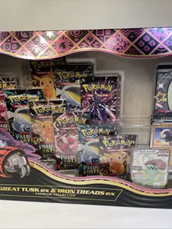 Pokemon TCG Paldean Fates Great Tusk Iron Treads Ex Premium Collection ✅ NEW - Image 3