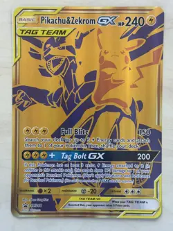 Pokemon Pikachu & Zekrom GX SM248 Jumbo (Oversized) Promo Holo TAG TEAM - Image 1