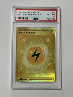 2021 Pokemon SVI EN BSC Lightning ENERGY #257/198 GEM MINT PSA 10 - Image 3
