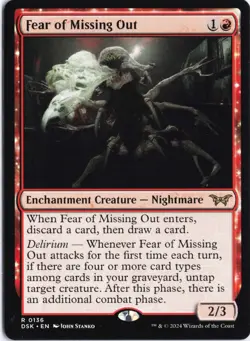 Fear of Missing Out R Duskmourn: House of Horror 136 NM - Image 1