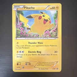 Pokemon TCG Pikachu XY89 XY-P Promo Regular 60 HP Thunder Wave Electric Ring - Image 1