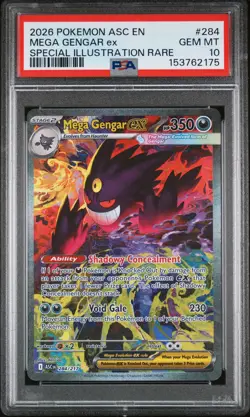 2026 POKEMON ASC EN-ASCENDED HEROES #284 MEGA GENGAR EX PSA 10 - Image 1