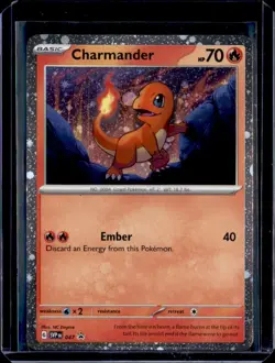 Charmander (Cosmos Holo) 047 Holo Promo Scarlet & Violet Promo Pokemon Holo NM - Image 1