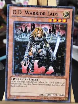 Yugioh D.D. Warrior Lady BP02-EN021 Mosaic Rare 1st Edition NM - Image 1