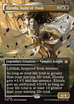 Elenda, Saint of Dusk x1 1x Borderless Foundations NM MTG - Image 1
