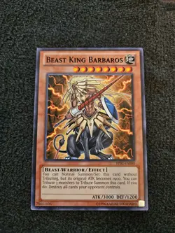 Yugioh - Beast King Barbaros BP02-EN080 NM 1st ed Black Rare - Image 1