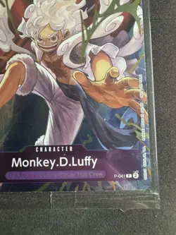 Monkey.D.Luffy P-041 WINNER PROMO 1st Anniversary ONE PIECE Card Game SEALED - Image 2