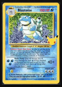 Pokemon Blastoise 2/102 Celebrations Classic Collection Ultra Rare Holo NM - Image 1