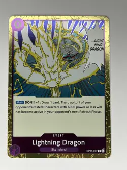 Lightning Dragon OP15-077 Rare Foil One Piece Adventure on Kami's Island - Image 1
