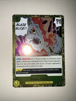 OP07-116 Blaze Slice : Rare Foil English One Piece TCG Card : OP07: 500 Years in - Image 1