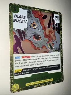 OP07-116 Blaze Slice : Rare Foil English One Piece TCG Card : OP07: 500 Years in - Image 2