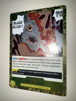 OP07-116 Blaze Slice : Rare Foil English One Piece TCG Card : OP07: 500 Years in - Image 3