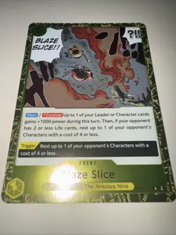OP07-116 Blaze Slice : Rare Foil English One Piece TCG Card : OP07: 500 Years in - Image 4