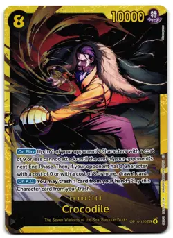 Crocodile OP14-120 - 🌊 The Azure Sea's Seven Secret Rare One Piece TCG 🖤 - LP - Image 1