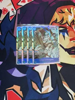 One Piece OP13-042 Edward Newgate Carrying On His Will Supe Rare Foil 4x Playset - Image 1