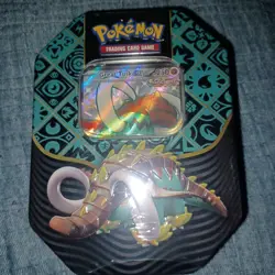 Pokemon TCG: Paldean Fates Shiny Great Tusk EX Tin (New And Sealed) 4 Boosters - Image 1