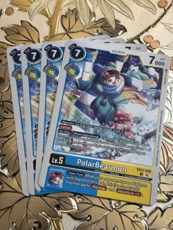Digimon Card Game Playset PolarBearmon Uncommon Dawn of Liberator EX11-016 U NM - Image 1
