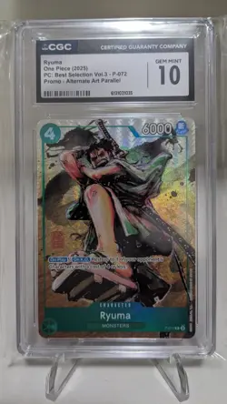 CGC 10 Ryuma P-072 Premium Card Collection Best Selection Vol. 3 - Image 1