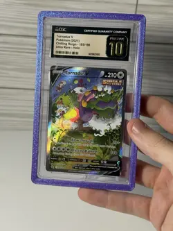 CGC Pristine 10 Tornadus V 185/198 Alternate Art Chilling Reign Pokemon Card - Image 2