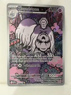 Houndstone Holo Full Art Rare 145/132 Me01: Mega Evolution 2025 Pokemon TCG Card - Image 1