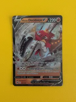 Pokemon Card Hisuain Decidueye v 083/189 Astral Radiance 2022 Rare Pokemon Card - Image 1