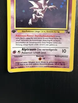 Alpollo 6/62 Holo - Fossil, deutsch Pokemon TCG Vintage - Image 2