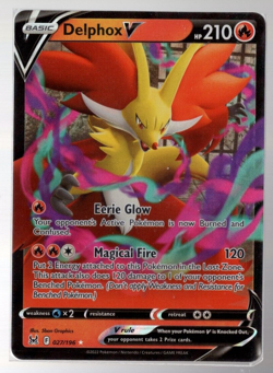 Delphox V 027/196 Ultra Rare Lost Origin Pokemon TCG Near Mint - Image 1