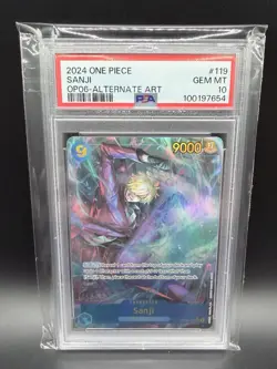 Bandai One Piece CCG - Sanji OP06-119 Alternate Art Foil PSA 10 - Image 1