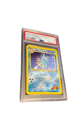 2000 POKEMON GYM HEROES HOLO-PRERELEASE #9 MISTY'S SEADRA PSA 7 - Image 2