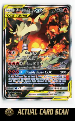Reshiram & Charizard GX #SM201 Pokemon TCG Sm Black Star Promo - Image 1