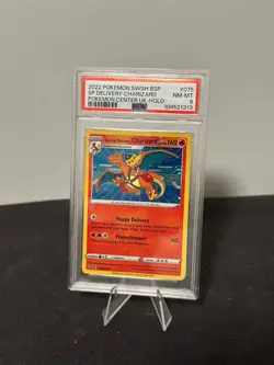 Special Delivery Charizard (SWSH075) Pokemon Center UK Black Star Promo - PSA 8 - Image 1