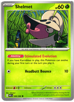 Shelmet 8/86 - Common - Pokemon TCG White Flare - Image 1