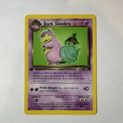 LP Dark Slowbro 29/82 1st Edition Non Holo Rare Team Rocket Pokemon Card WOTC - Image 1